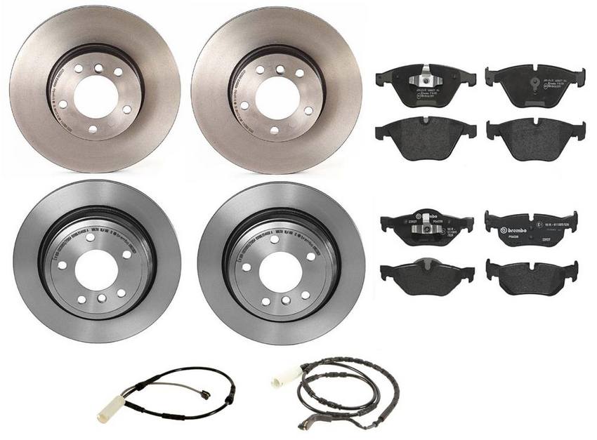 Brembo Brake Pads and Rotors Kit - Front and Rear (312mm/300mm) (Low-Met)